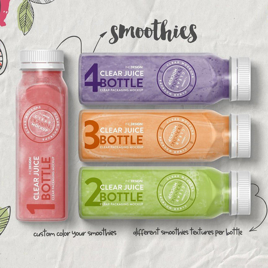 饮料果汁瓶标签样机