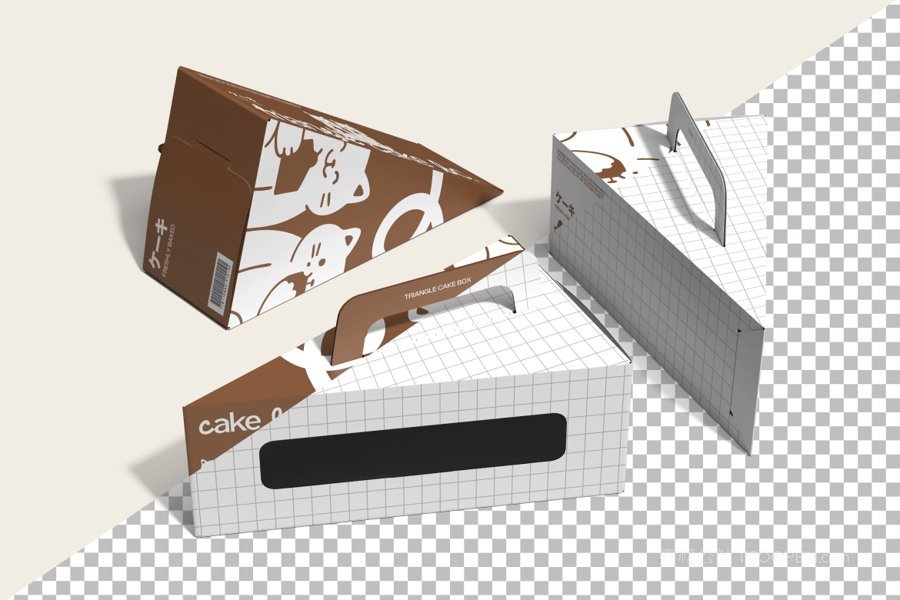 巧克力蛋糕盒样机