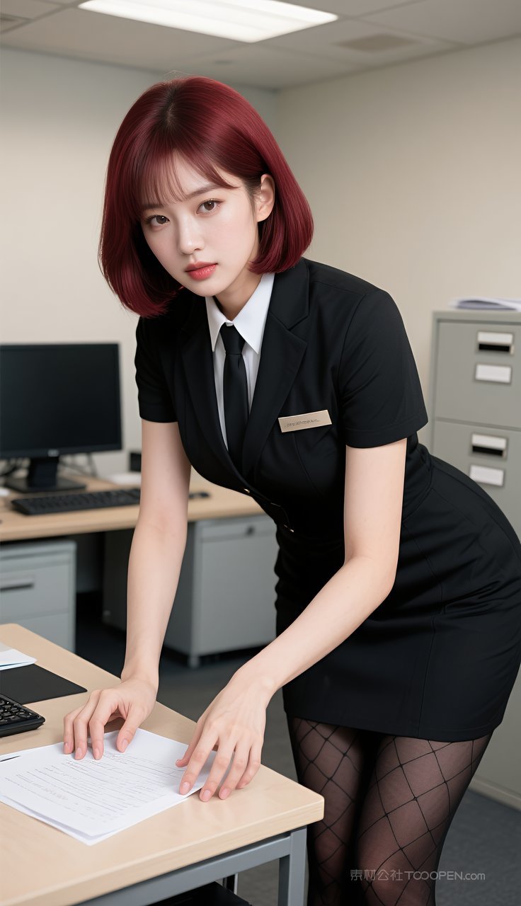 美女制服丝袜长腿模特短裙