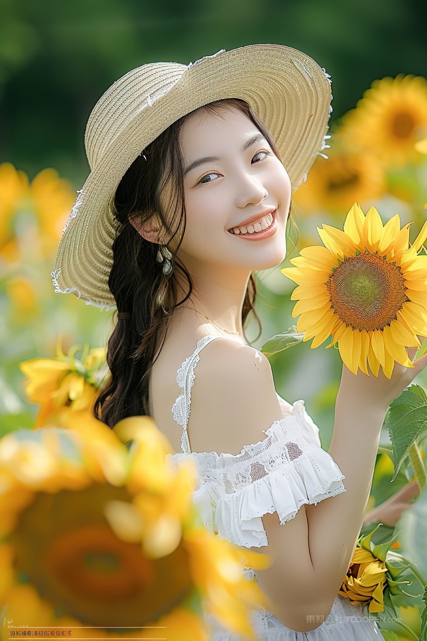 女性优雅年轻彩妆青春美女少女活力优美