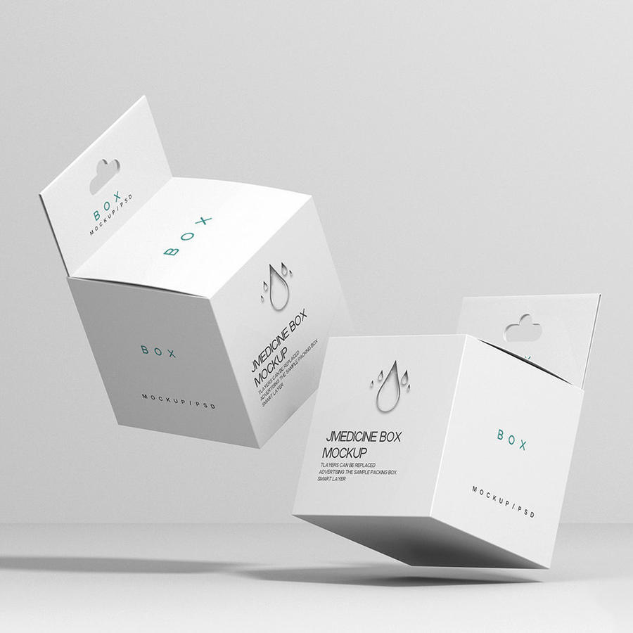 白色产品包装盒样机
