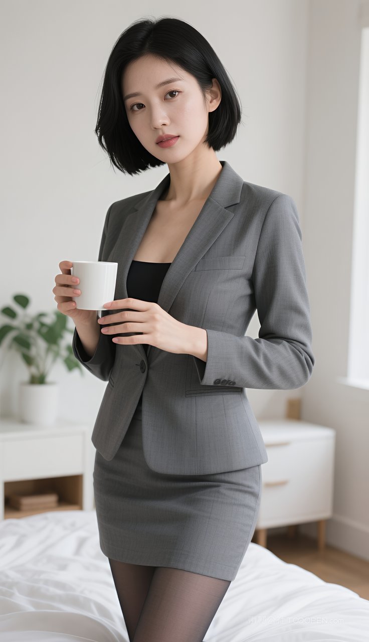 丝袜美女美腿短裙模特制服长腿