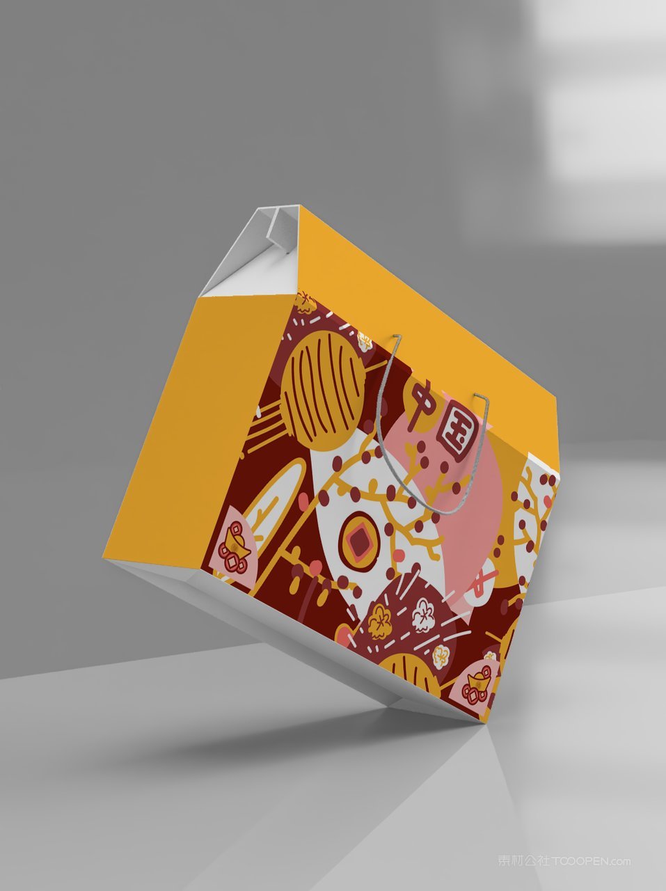 手提礼盒包装样机模板