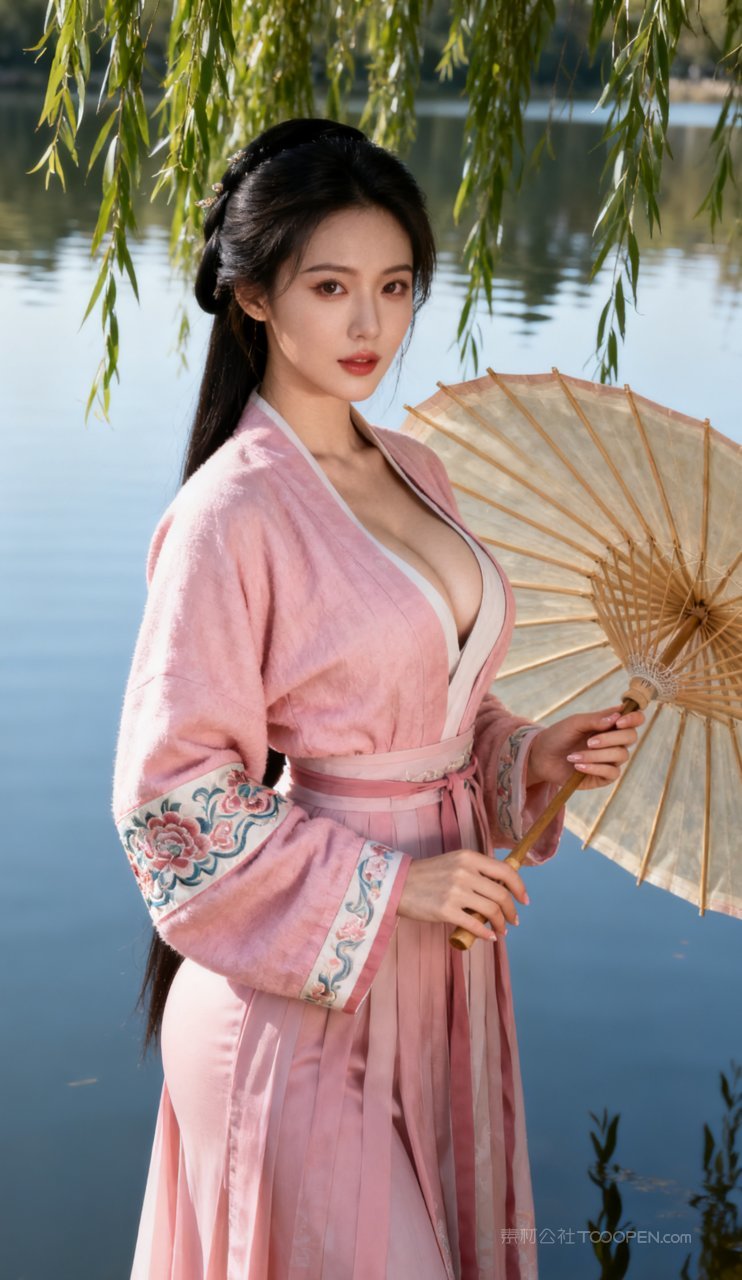 汉服大胸性感古风少女妩媚美女美艳