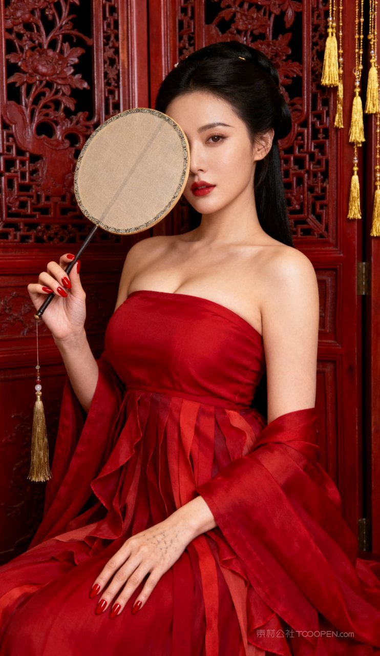 妩媚大胸性感汉服古风美女美艳少女