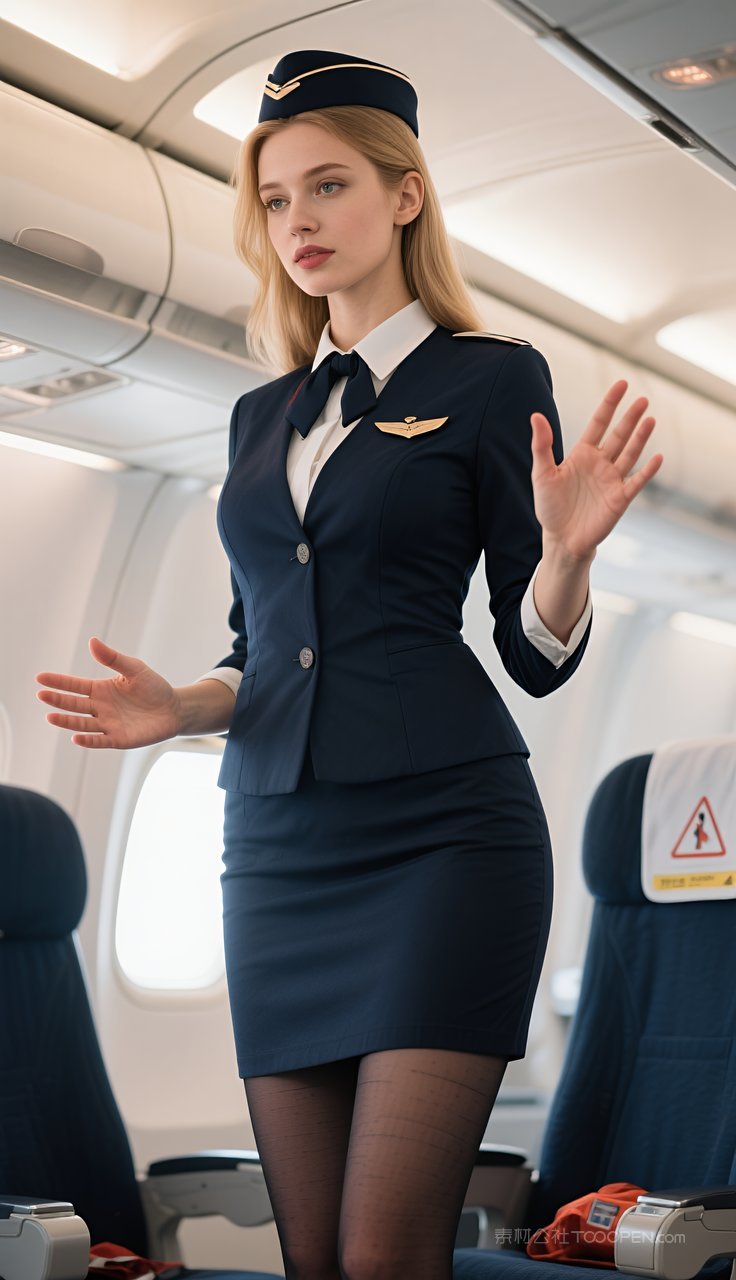 制服欧美美女长腿短裙性感丝袜空姐