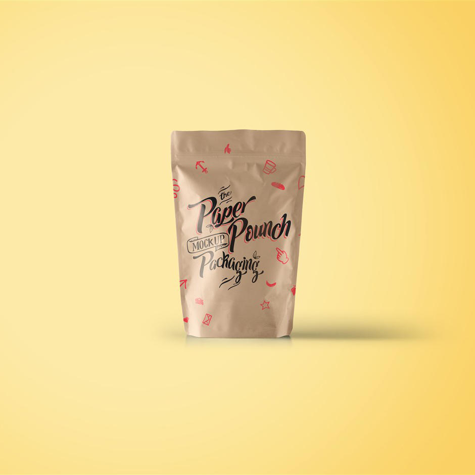 牛皮纸袋自封袋平底袋包装样机