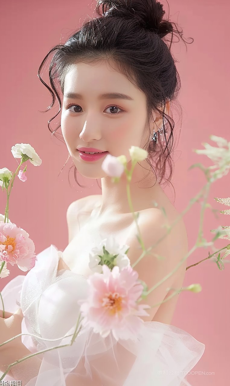 少女女性迷人高雅魅力气质美白