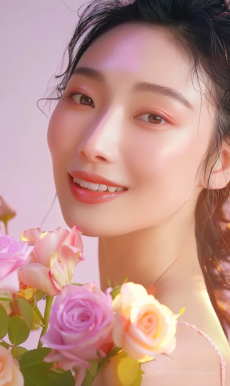 青春彩妆美容时尚清纯优美魅力活力美女少女