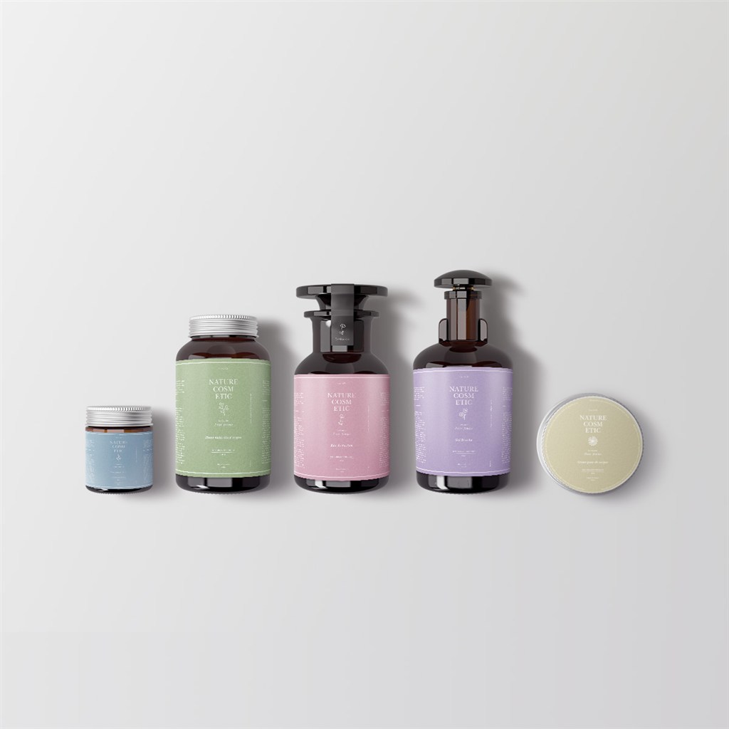 化妆品包装瓶组合样机模板