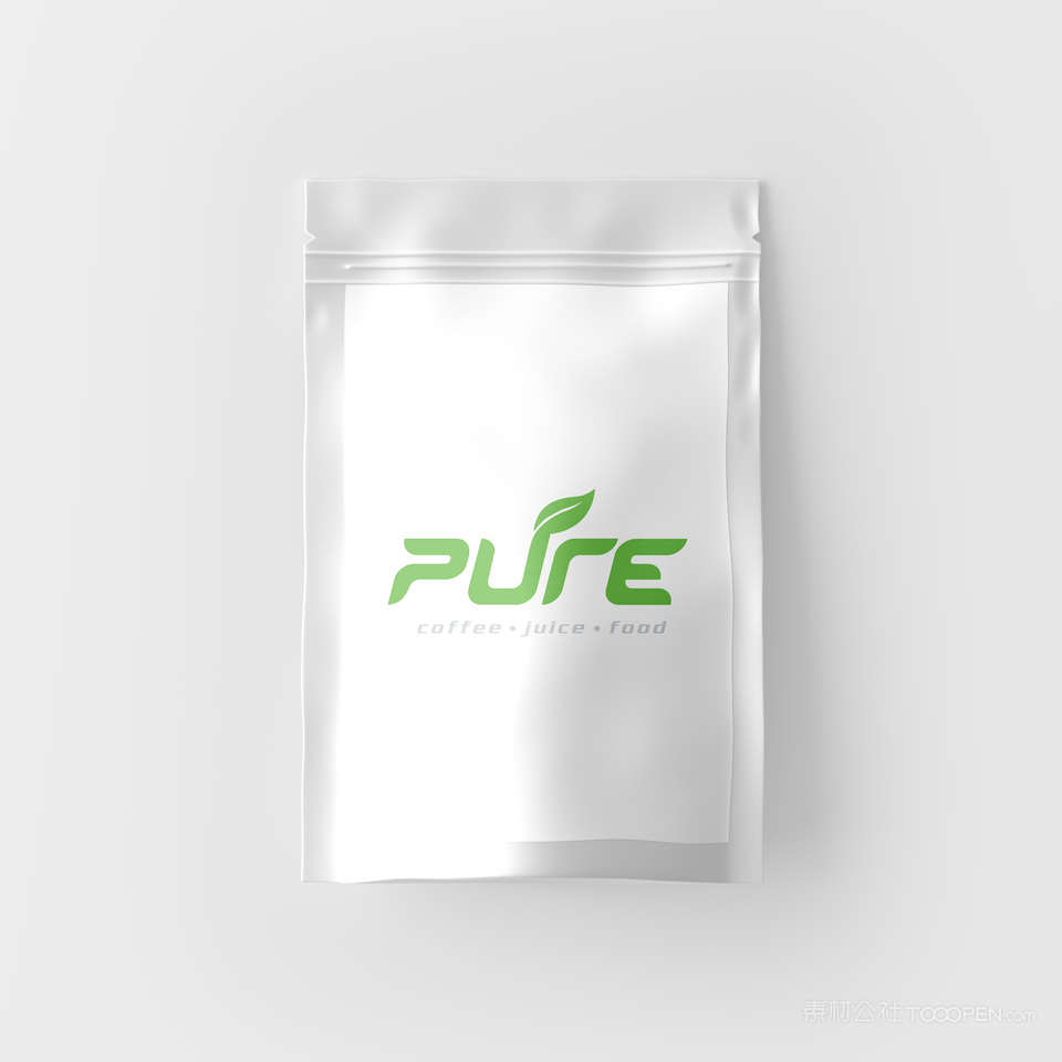 正视图食品自封袋包装贴图样机