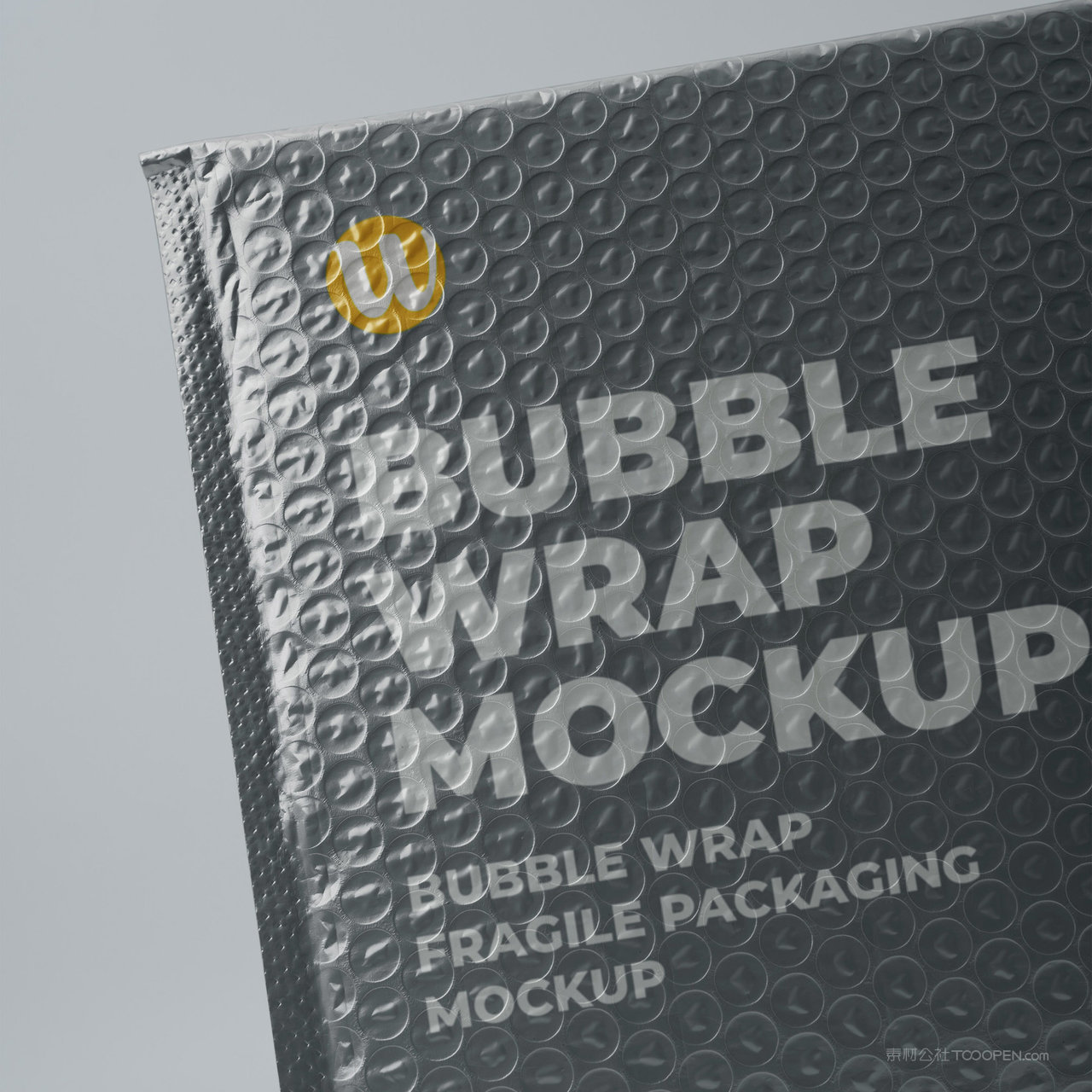 气泡包装袋快递包装局部特写贴图样机