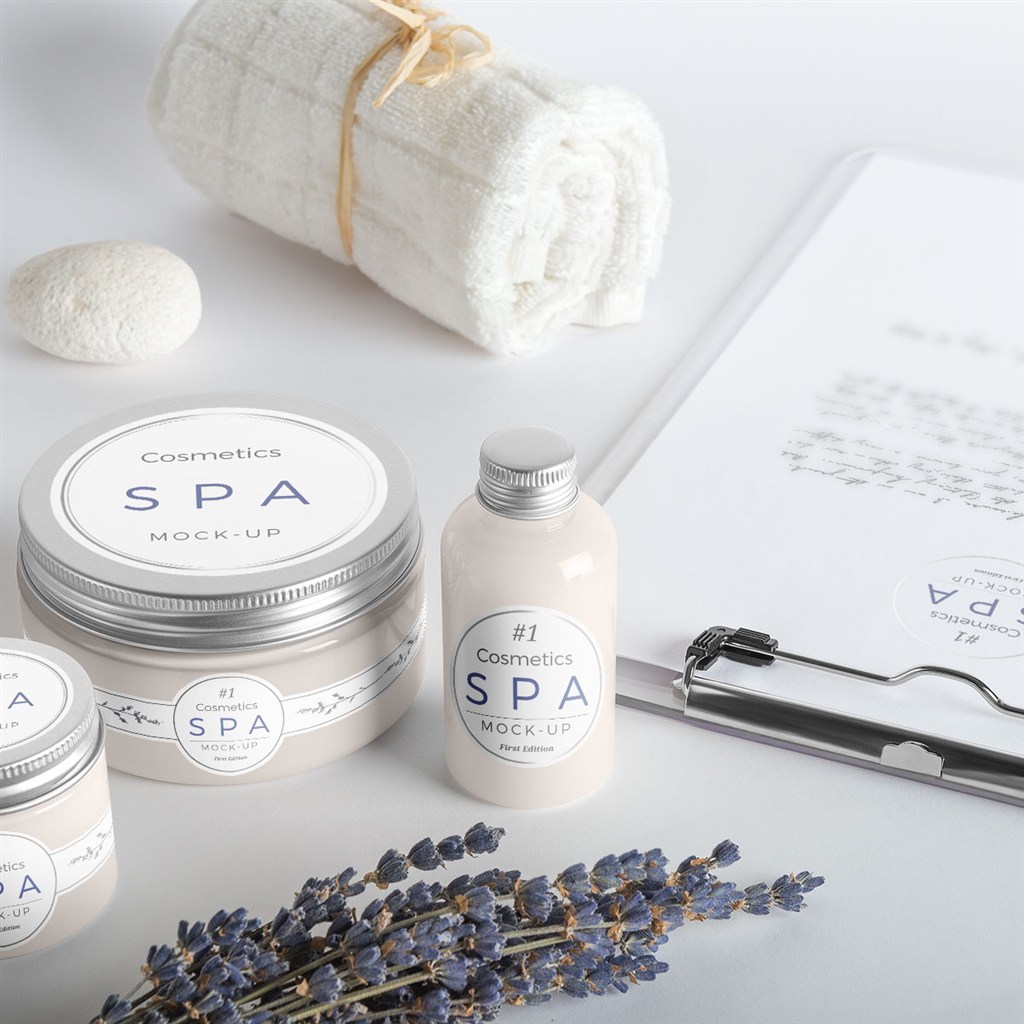 spa精油瓶子包装样机