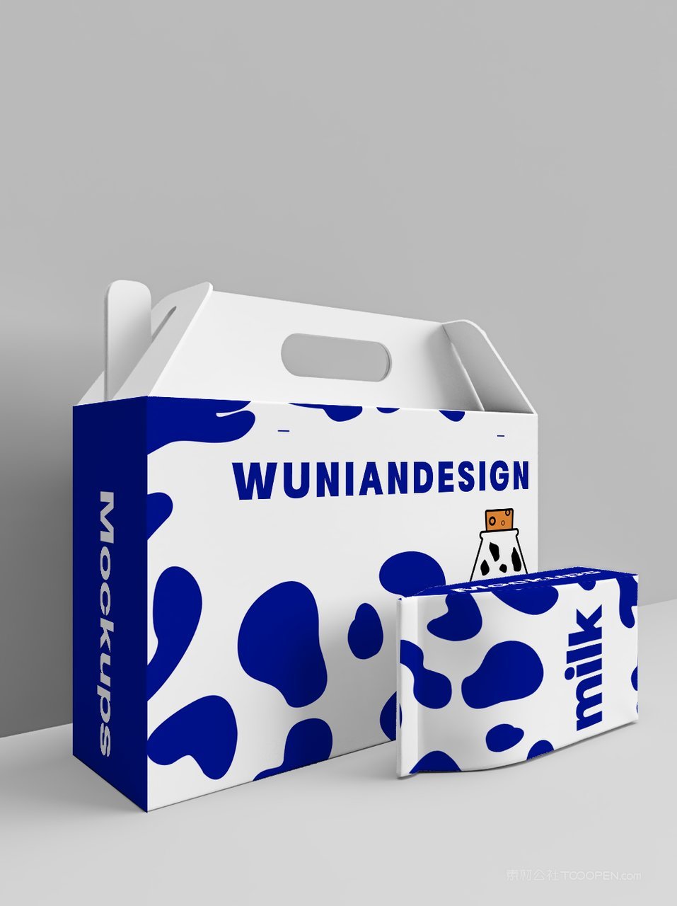 手提礼盒包装样机素材