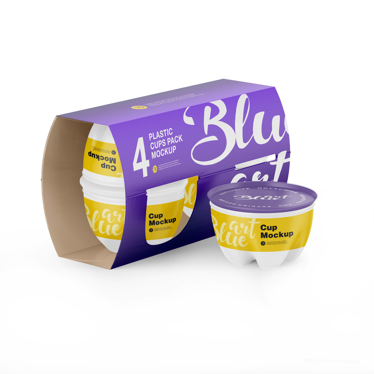 塑料杯包装样机