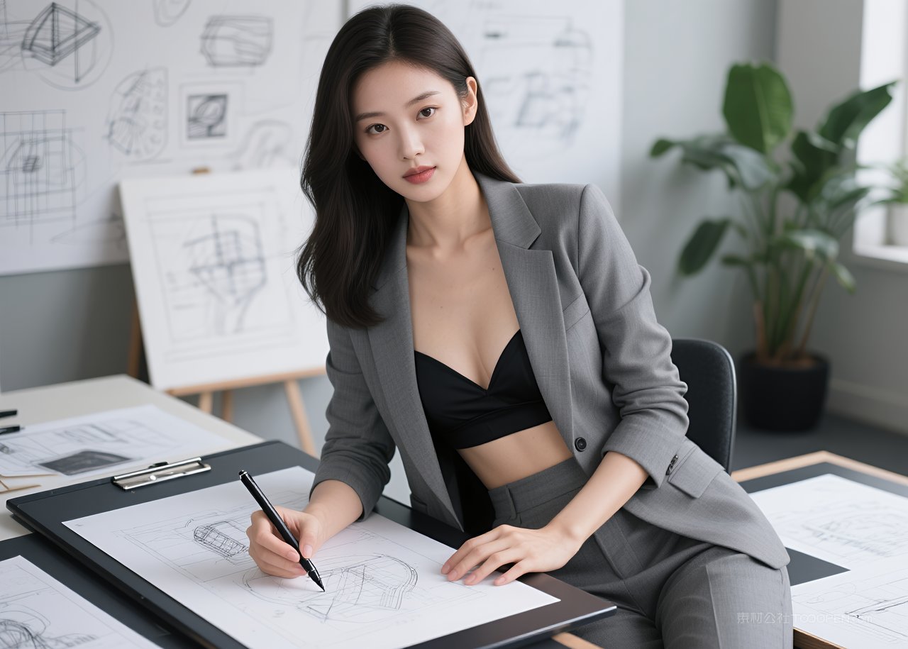 丝袜性感写真美腿职业短裙女性美女模特