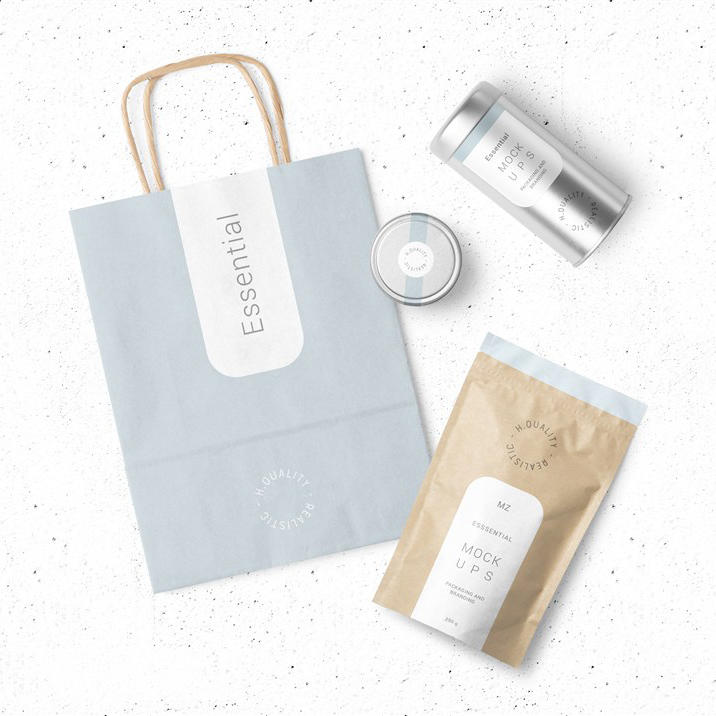 纸袋包装样机psd设计素材商品包装样机psd分层设计素材