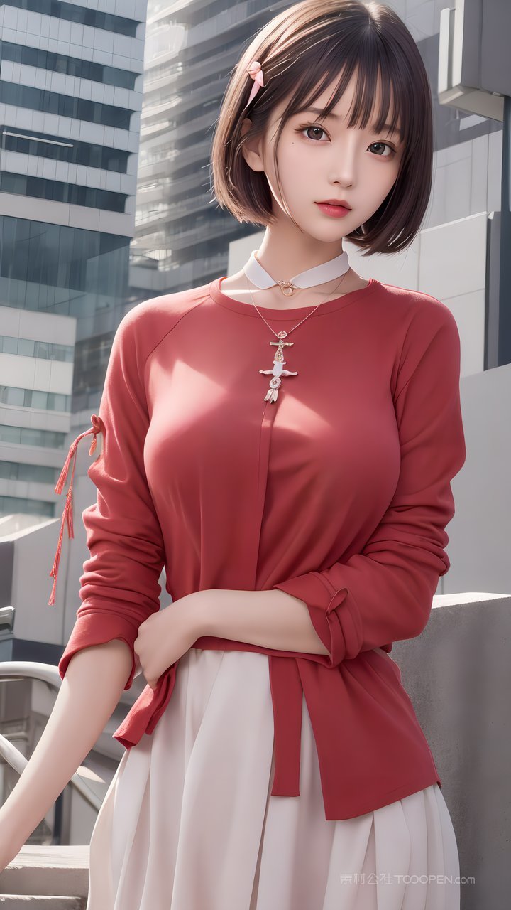 4k超高清诱惑清纯内衣泳装ai性感美女红衣服诱惑写真图片