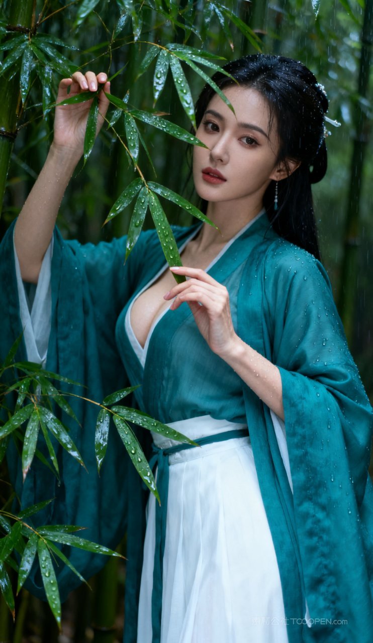 美女大胸少女国风性感妩媚古风美艳汉服