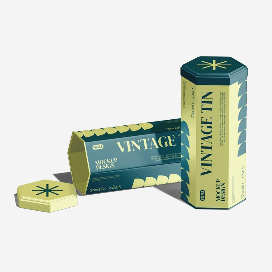 复古锡罐子样机