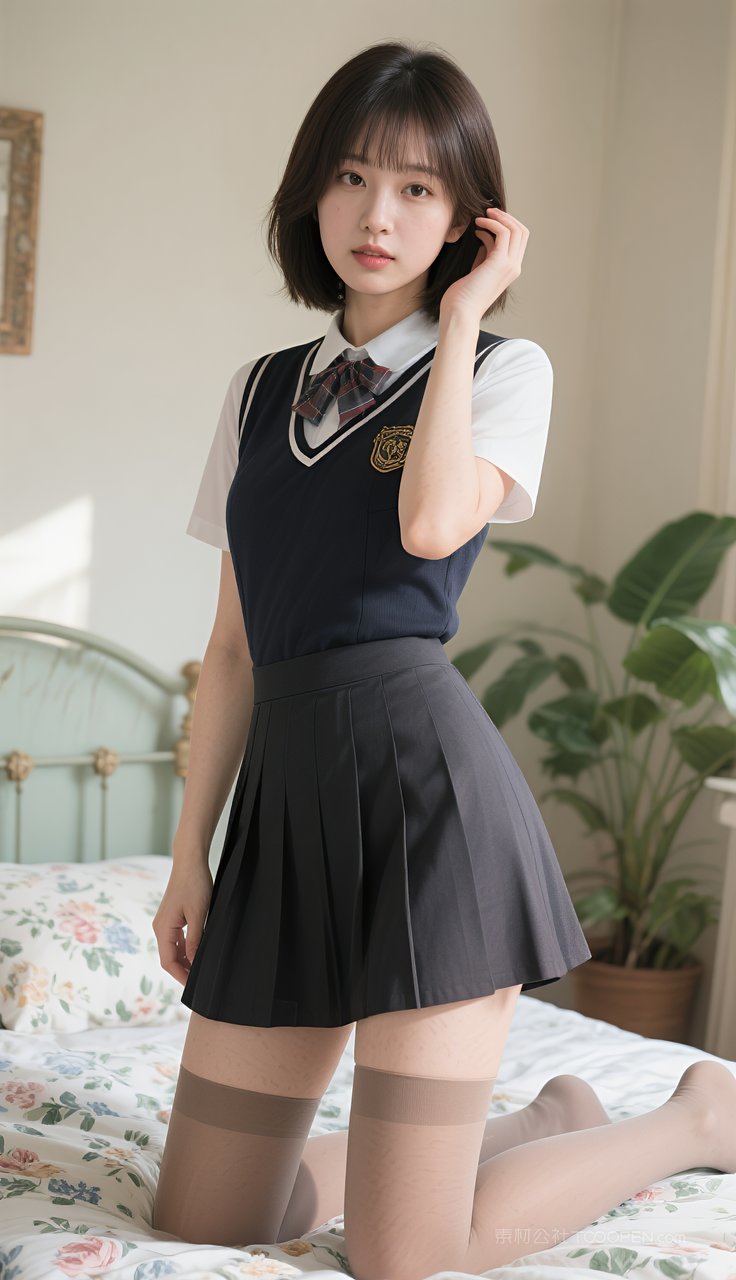 短裙制服美女长腿模特少女美腿丝袜