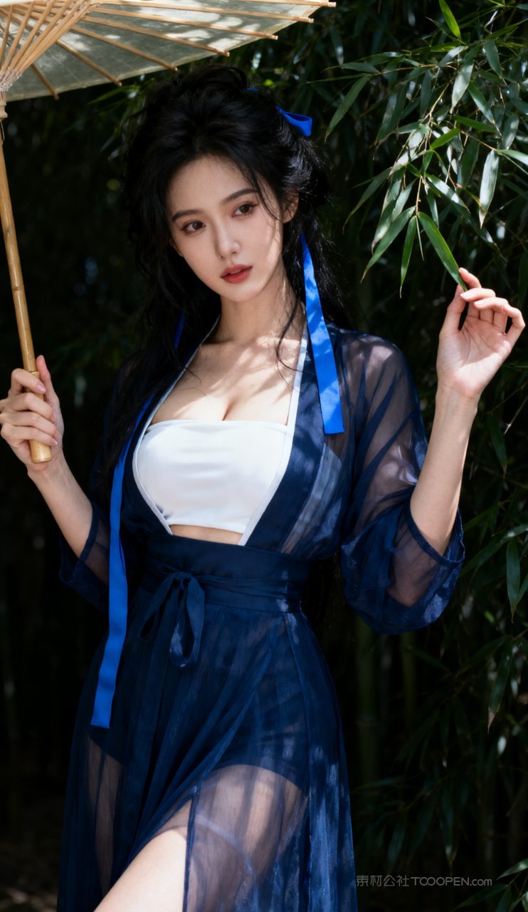 妩媚古风汉服少女美女大胸性感美艳