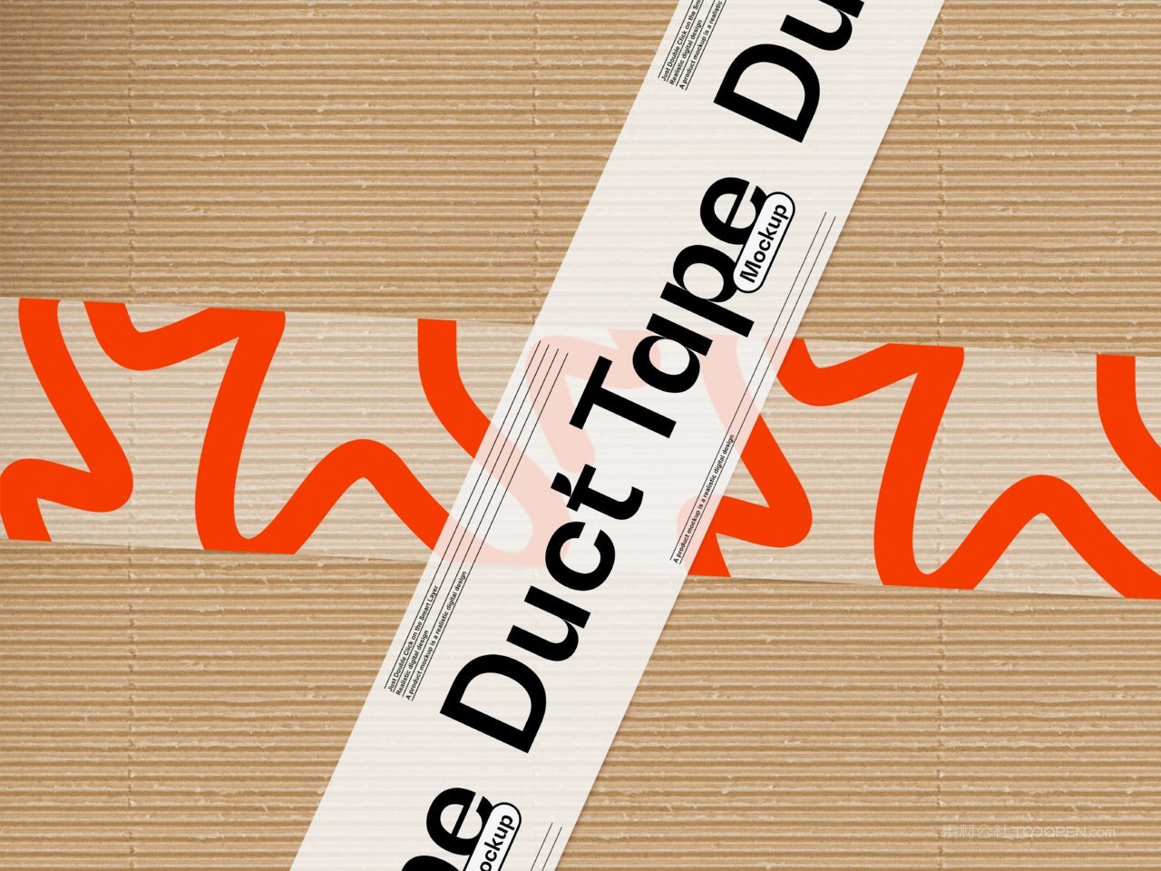 管道胶带和盒子样机