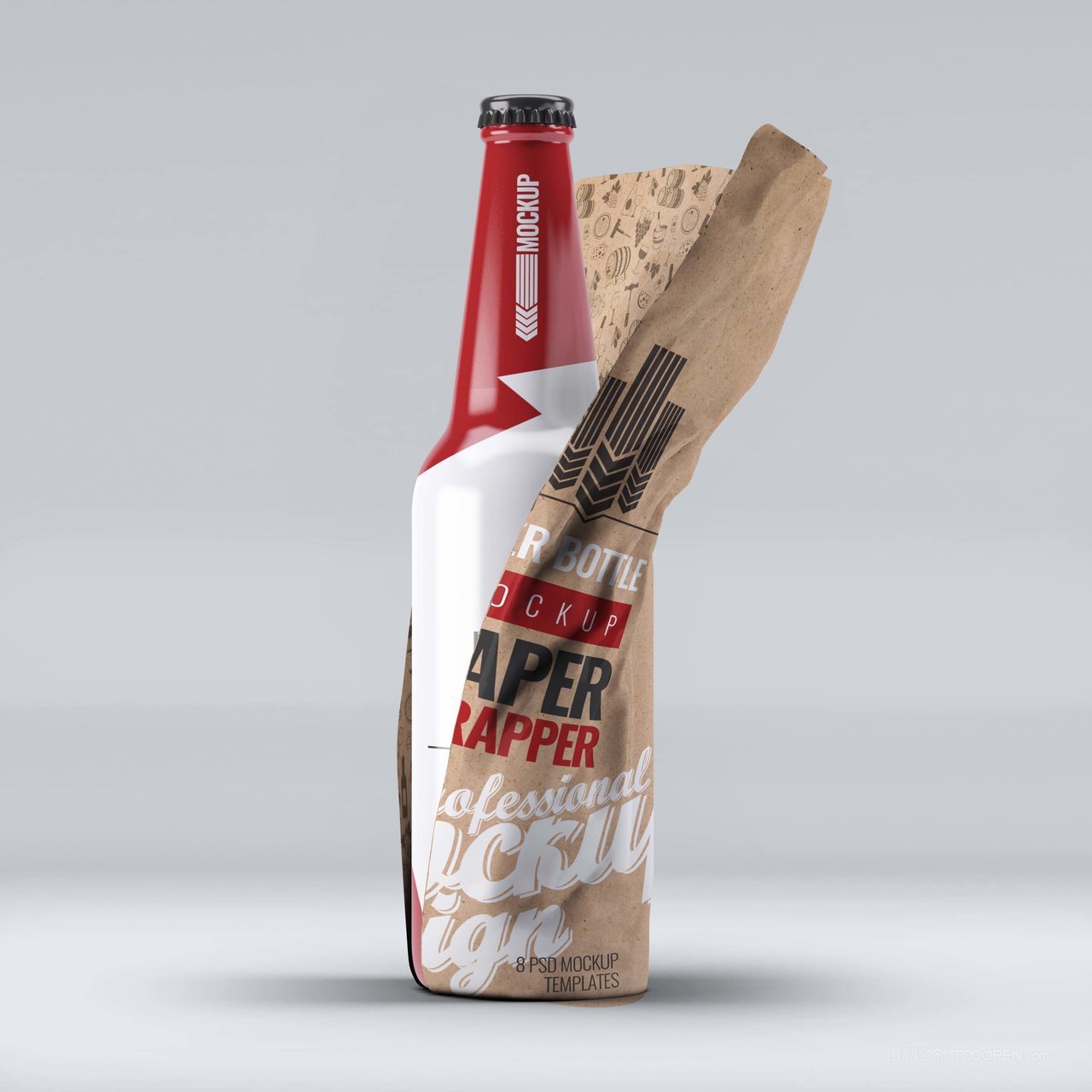 啤酒瓶纸包装样机