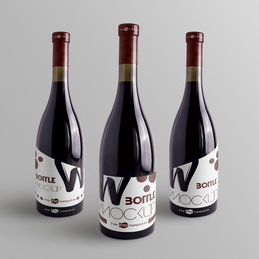 三瓶香槟酒高档红酒样机 (5)