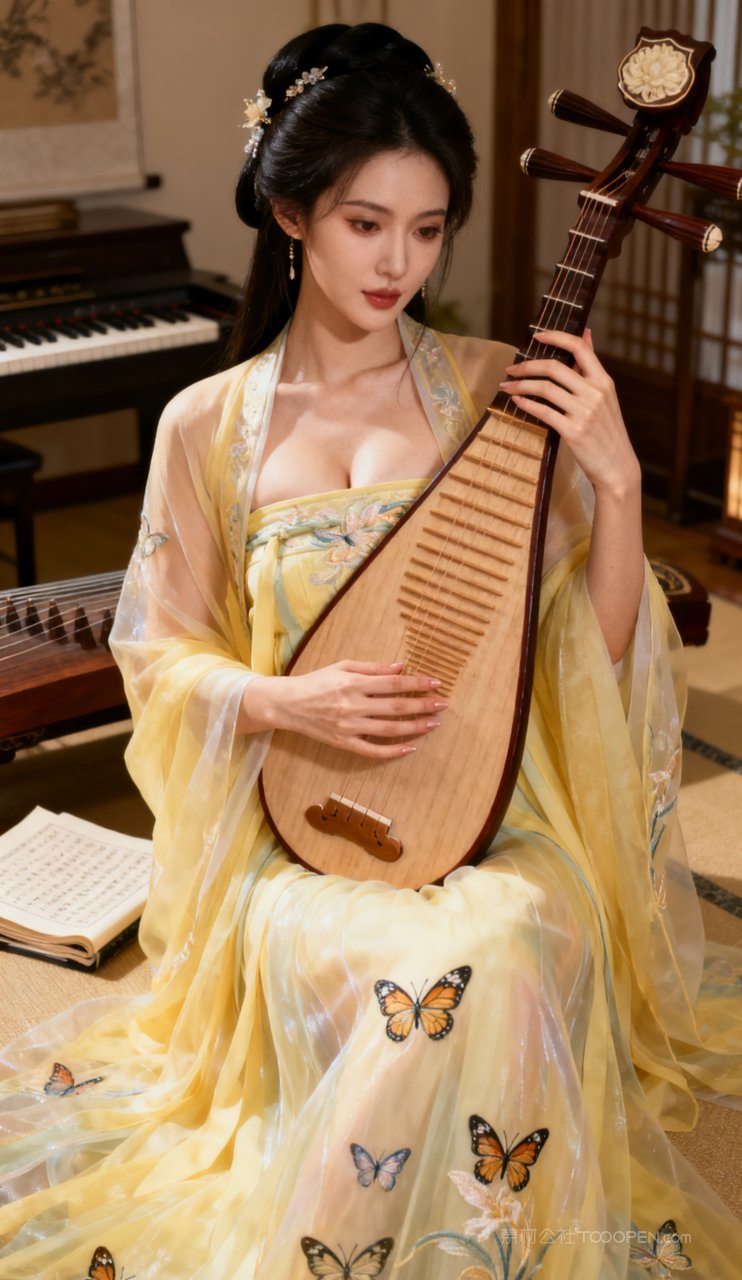 美艳妩媚美女少女国风大胸汉服性感古风