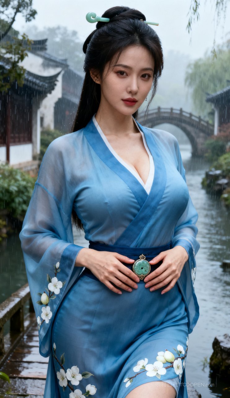 古风性感美艳汉服妩媚大胸美女少女