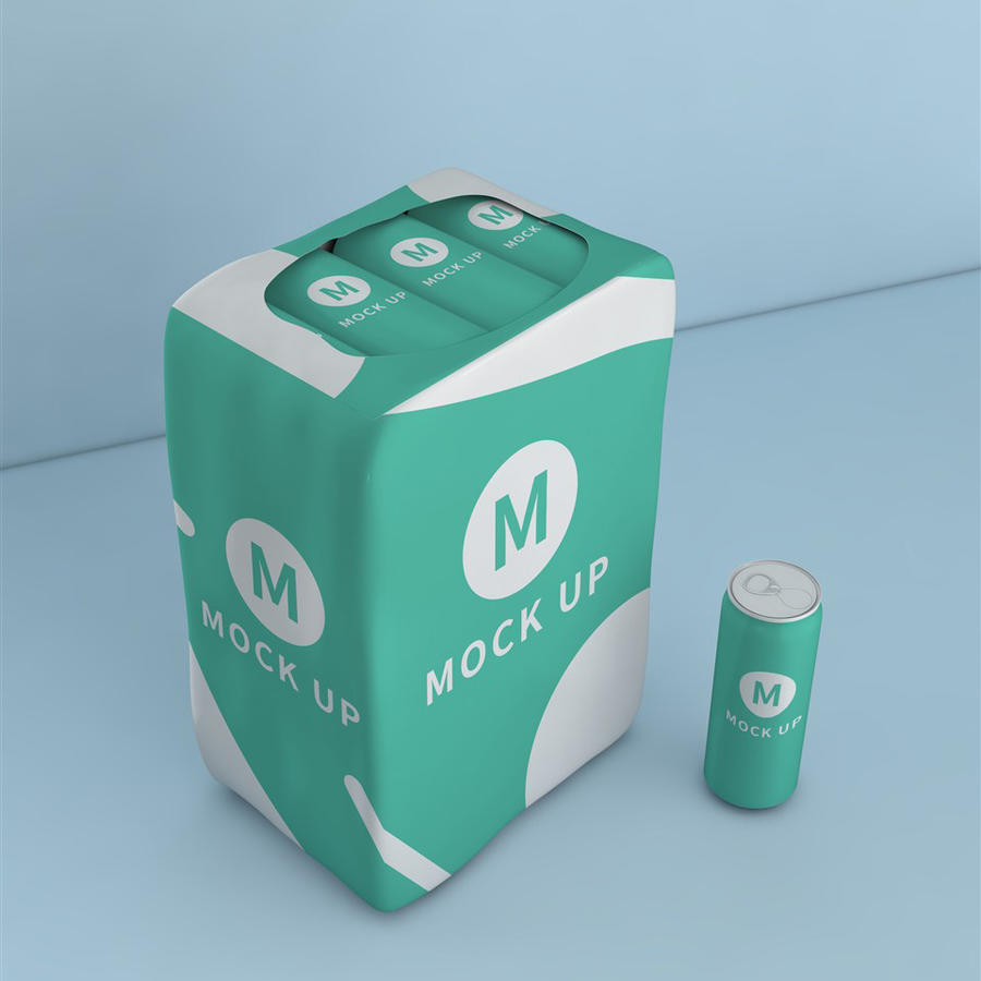 24瓶一箱长条易拉罐包装样机