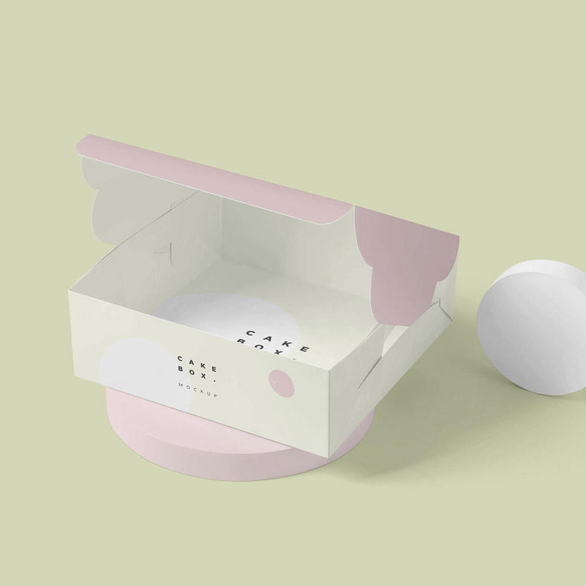 方形蛋糕纸板盒样机