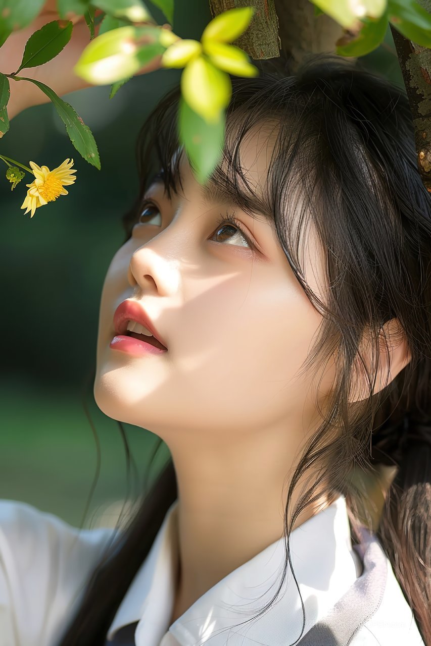 青春女性优美活力优雅彩妆少女年轻美女