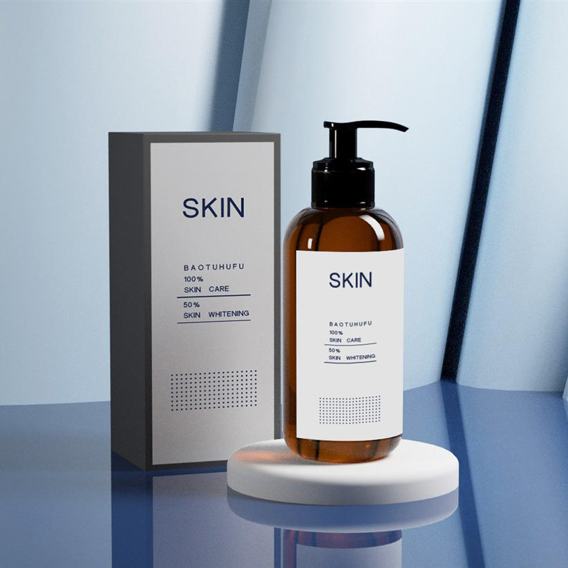 经典棕色男士化妆品包装样机