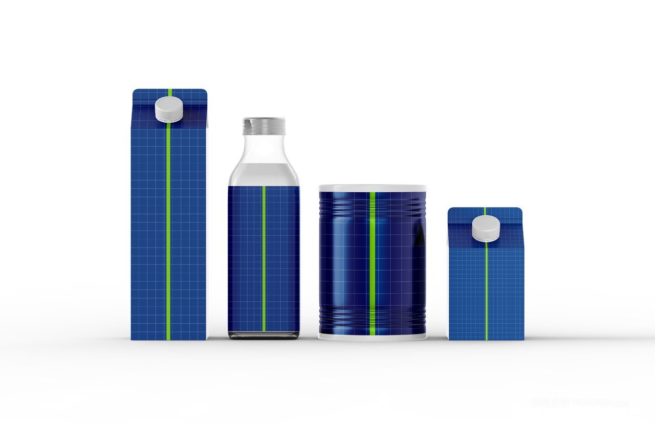 食品饮料牛奶包装样机模板