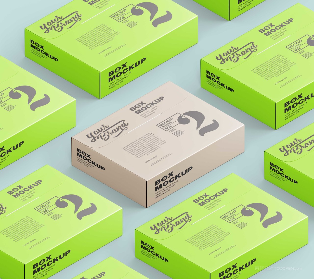 商品硬纸盒纸箱样机