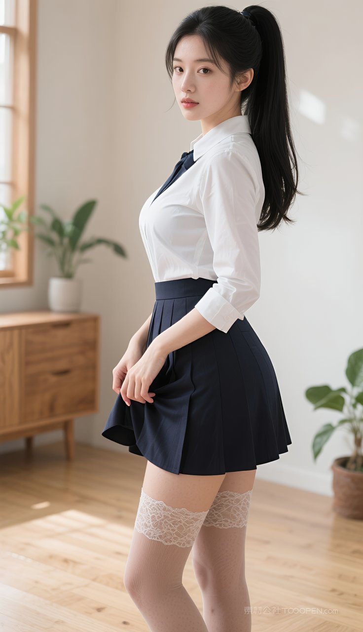 制服性感丝袜美腿美女短裙模特美艳