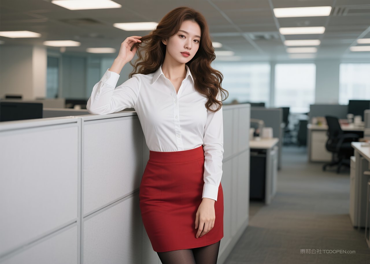 丝袜美腿女性模特性感写真美女短裙职业