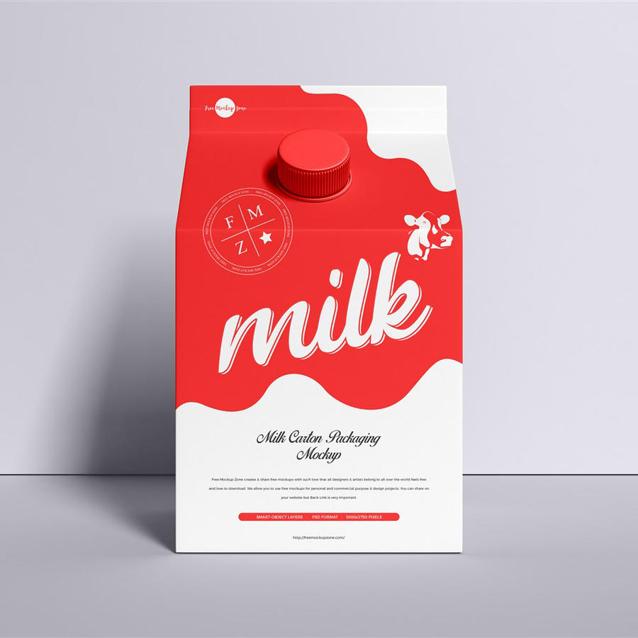 牛奶盒包装样机