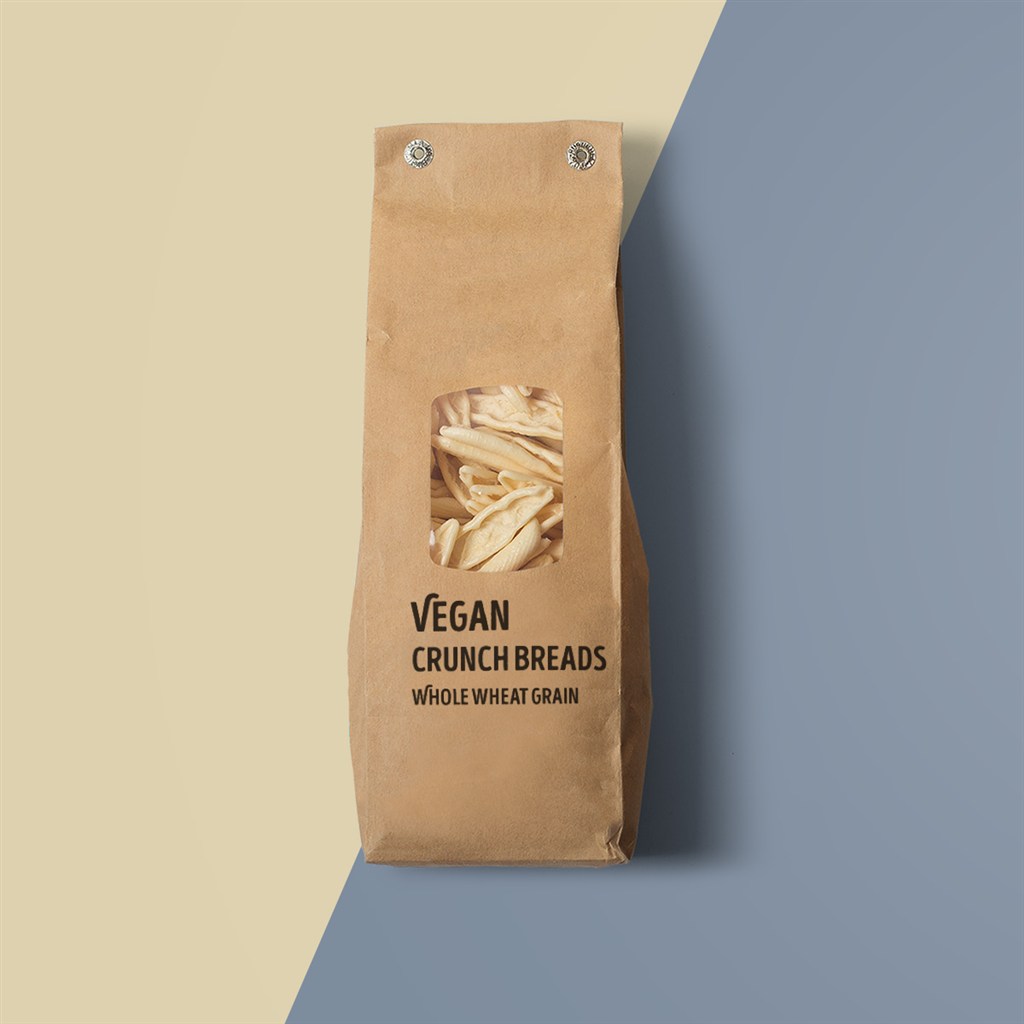 有机食品之全麦谷物牛皮纸包装袋设计样机
