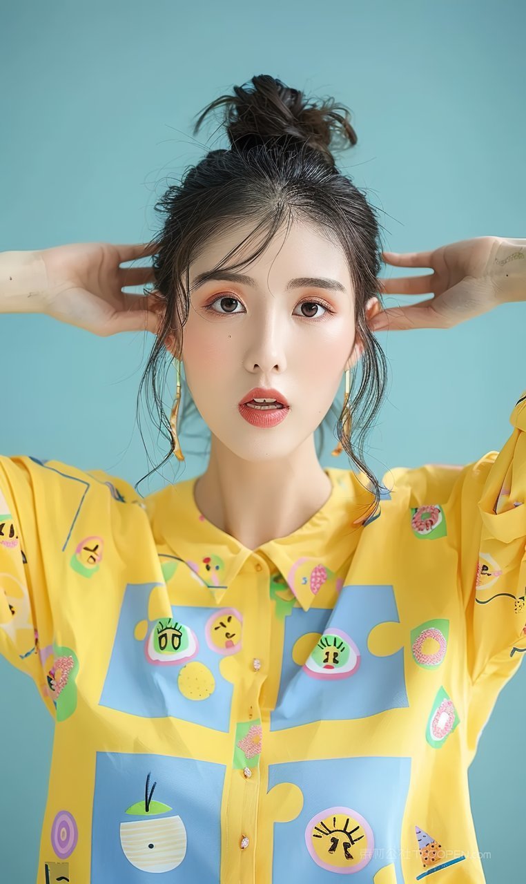 美白时尚彩妆美女护肤清纯女性个性青年