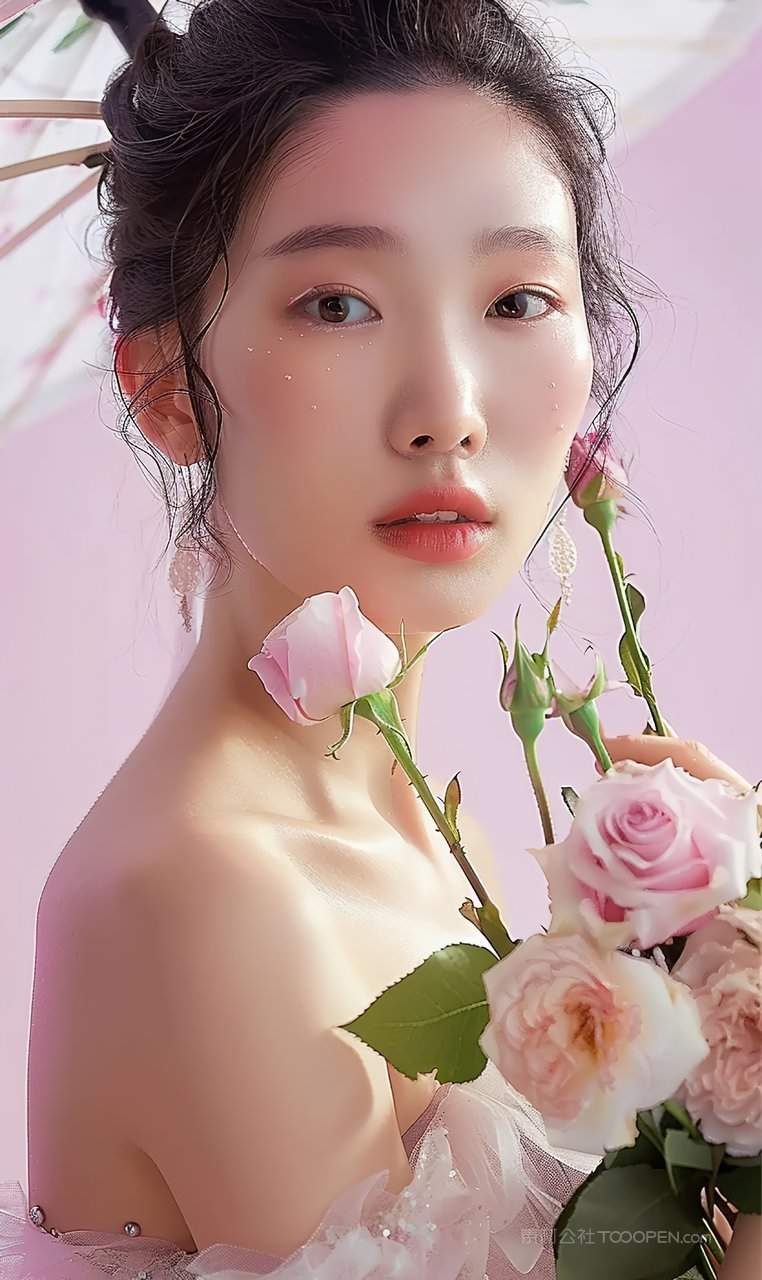 美女魅力优美盛装美容少女彩妆清纯时尚