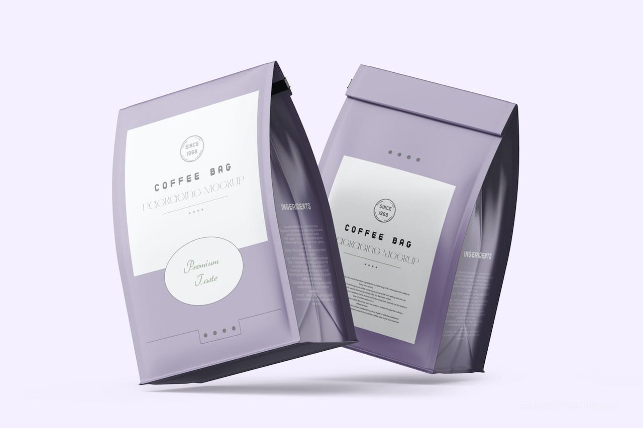 哑光零食包装袋样机