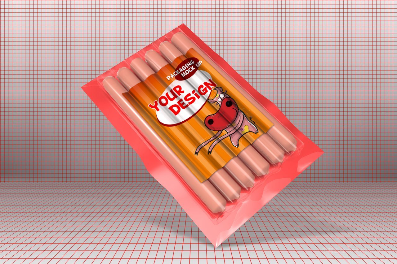 食品塑料包装样机psd模板