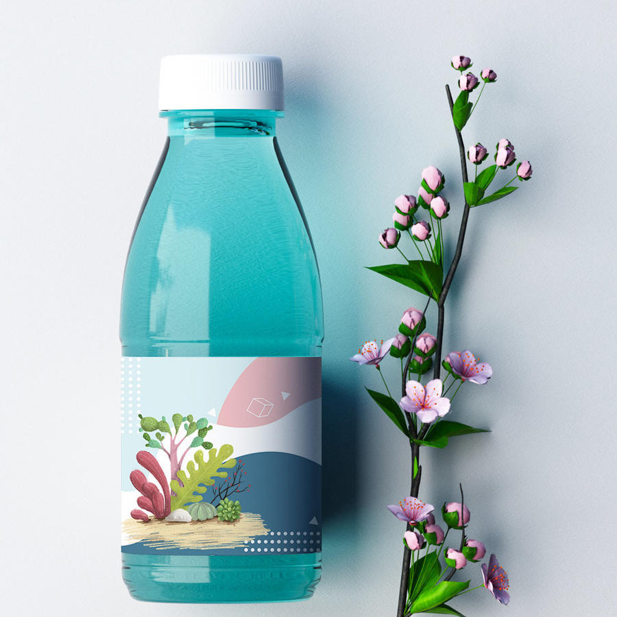 气泡水包装画面样机