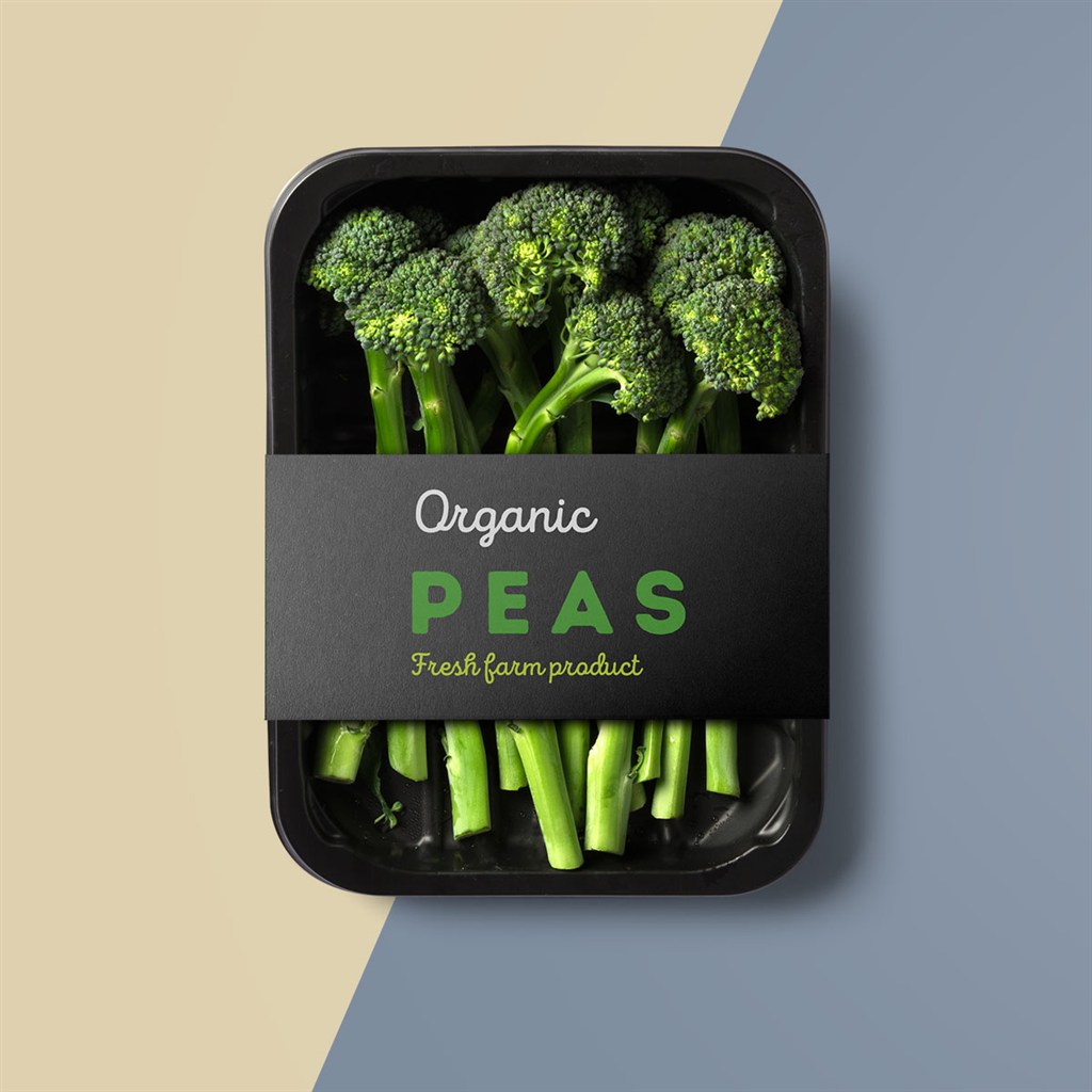 有机食品之西蓝花包装盒样机模板