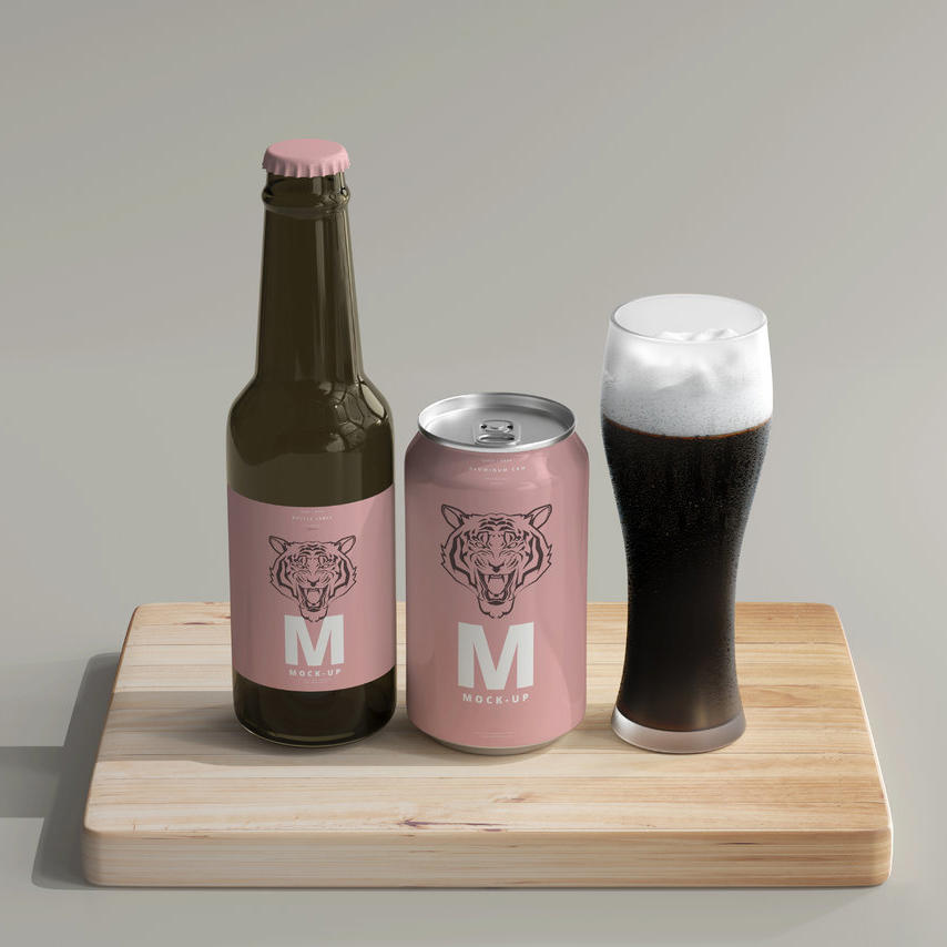 啤酒瓶易拉罐样机