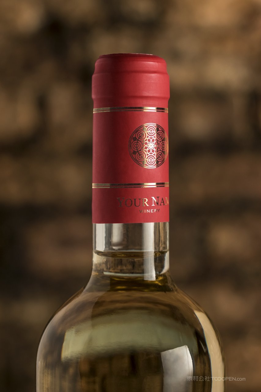 洋酒酒瓶细节样机