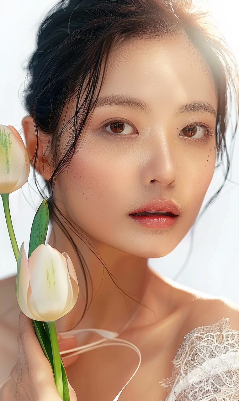 盛装青春美女美容活力女性彩妆气质